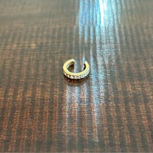 Gold Ear Cuff with Crystals